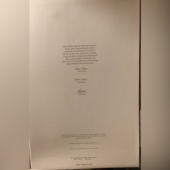 HALLMARK KEEPSAKE ANGEL LIGHTS BARBIE TREE TOPPER - Picture 11 of 15